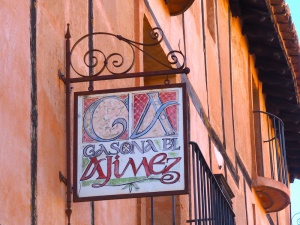 Albarracin sign, Spain