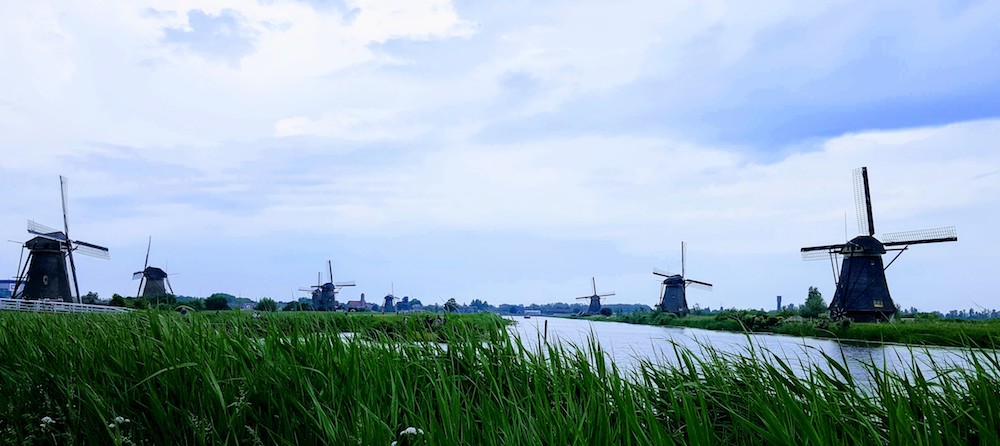 Kinderdijk's 19 Windmills, a UNESCO site, Holland