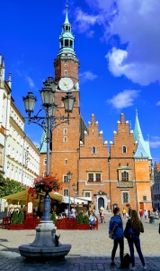 Wrocław St Elizabeth Church and Town Hall, Poland