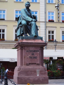 Poet Alexander Fredro Statue, Market Square, Wroclaw, Poland