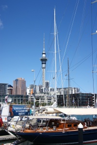 Auckland skyline from the marinas, New Zealand