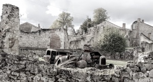 Oradour village ruins, Oradour sur glane, France