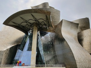 Guggenheim facade view, Bilbao, Spain