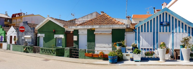 Costa Nova fishermen's houses,Portugal