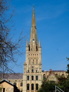 Cathedral spire,Norfolk, UK