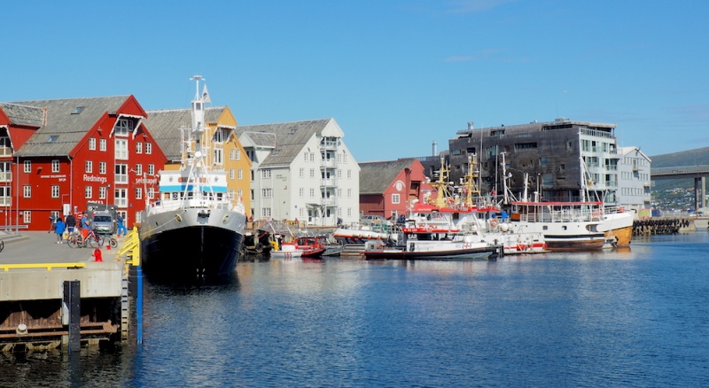 Tromsø wharf and harbour, Tromso, Norway