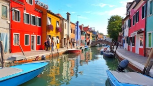 Burano canal side Venice