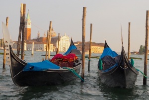 The iconic Gondalas of Venice, Italy