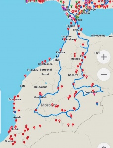 Maps.me Campsites and Overnight Stops
