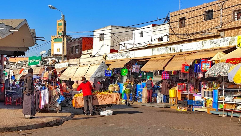 A daily street souk in El Jadida
