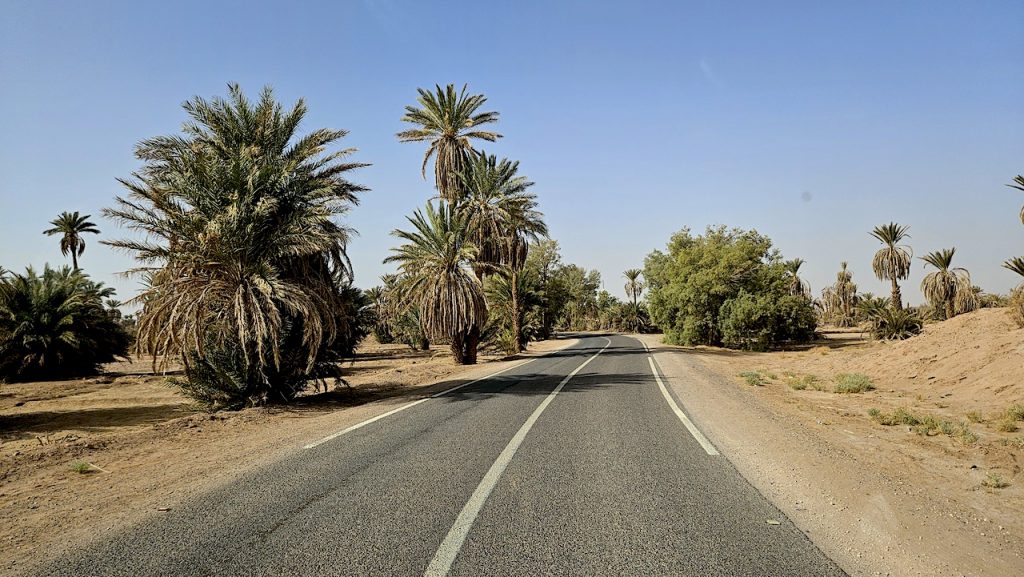 A desert roadside to M'Hamid