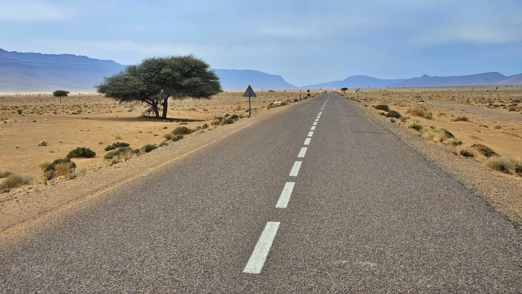 Arid desert road