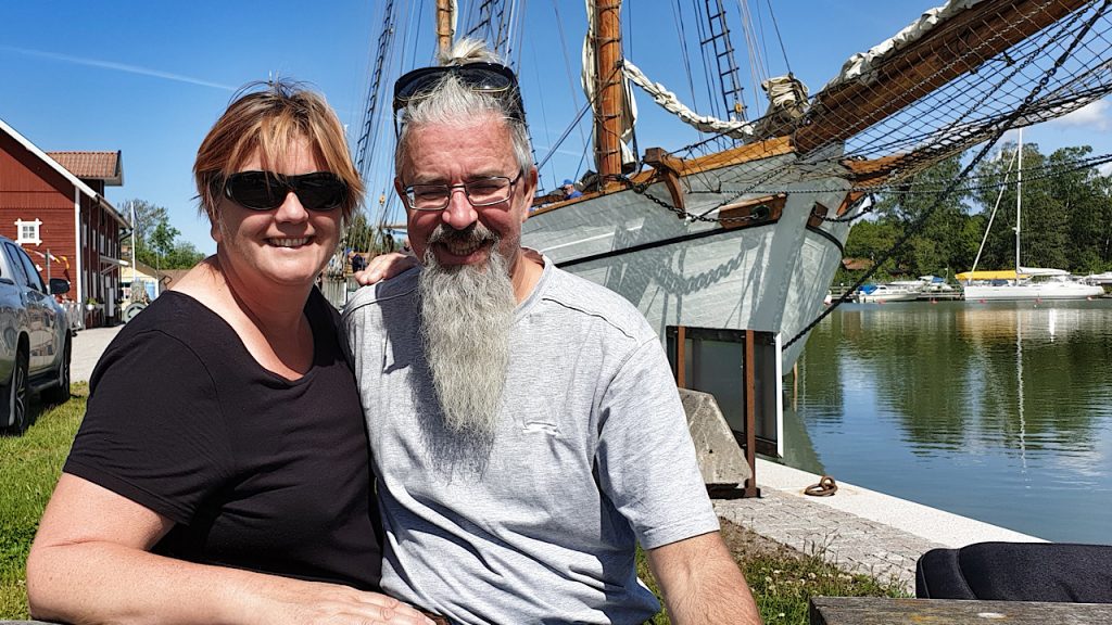 Roger and Anna at the Göta Canal, Sweden