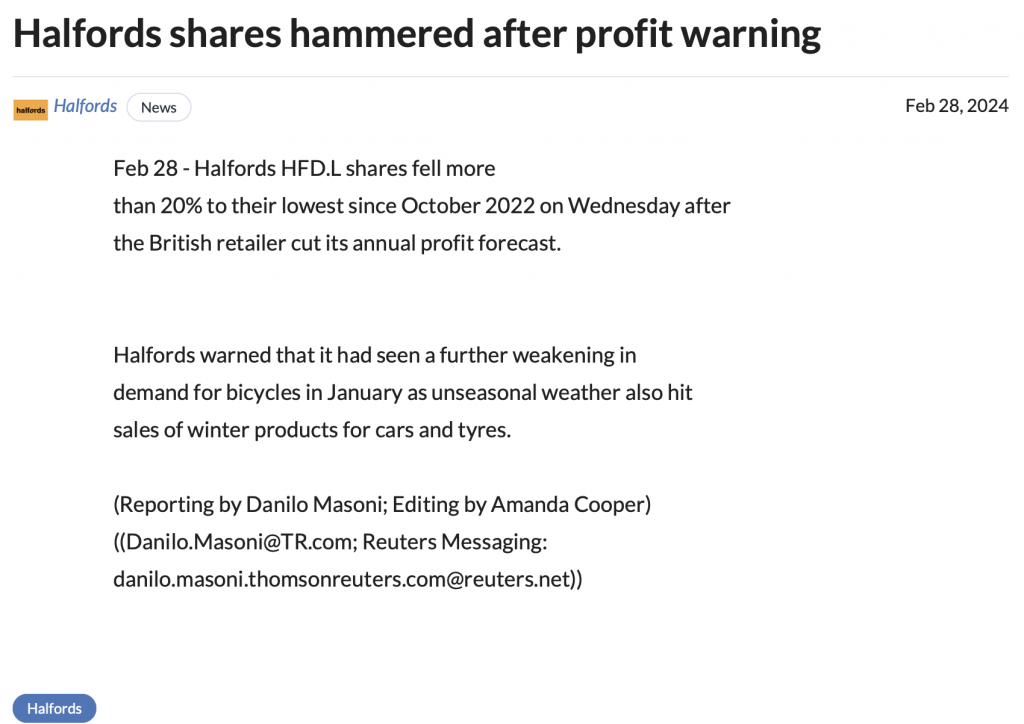 5 key reasons for declining share prices: Profit Warning