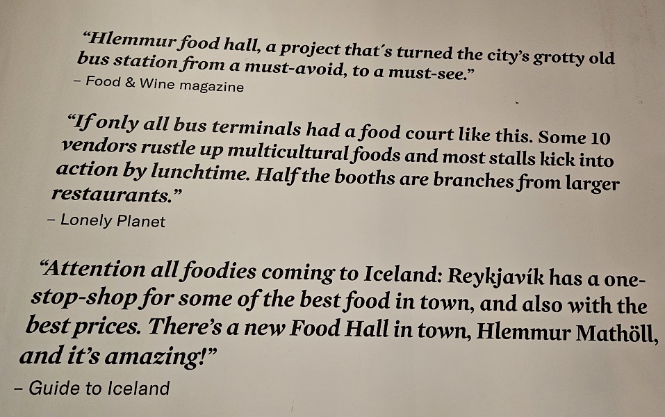 Food Hall philosophy Icelandic adventure