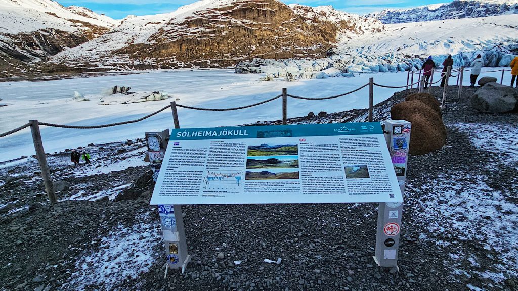 Solheimajokull Information Board, Iceland