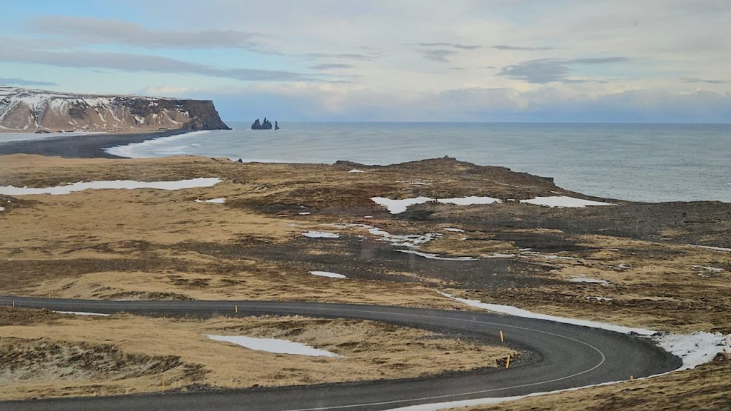 Views across to Reynisfjara Beach, Iceland