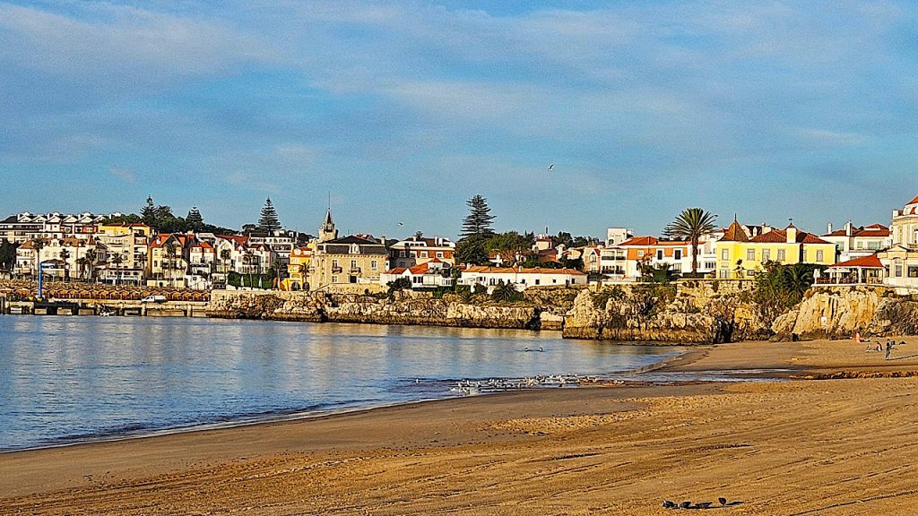 view of Cascais from the promenade 