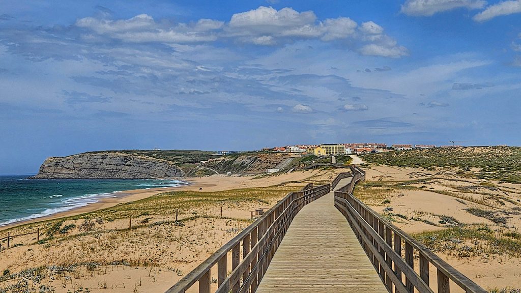 Azul Beach boardwalks, Portugal