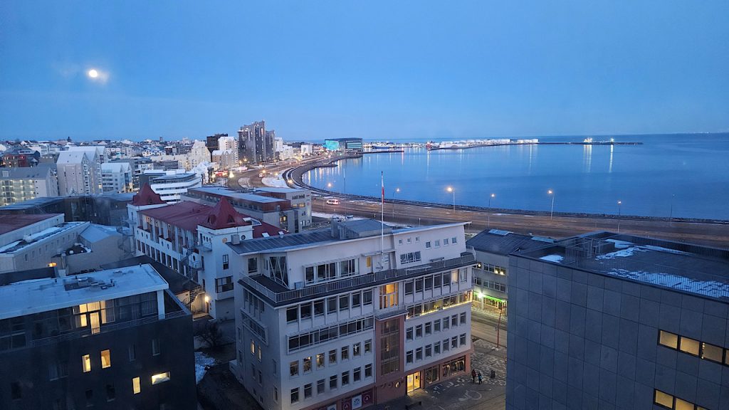 A view of Reykjavik from the FossHotel