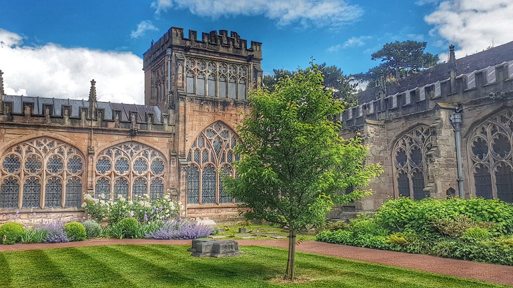 Hereford Cathedral gardens near Symonds Yat