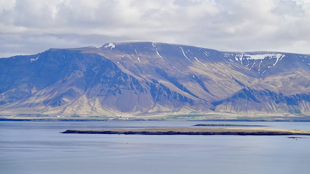 Views across the mountains from Reykjavik 