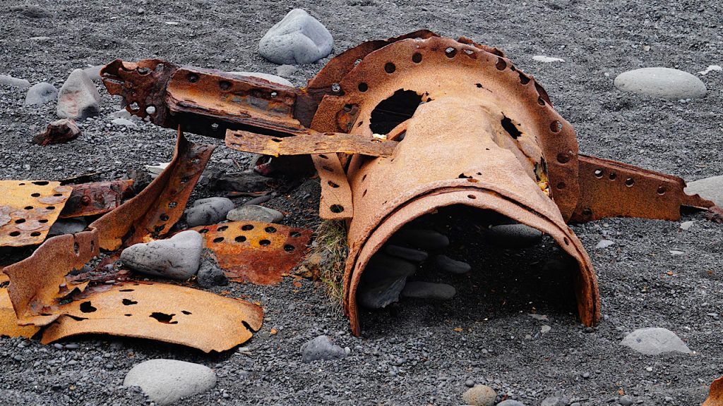Shipwreck remnants of Epine GY7 on the Dritvik Beach on the Snæfellsnes peninsula 