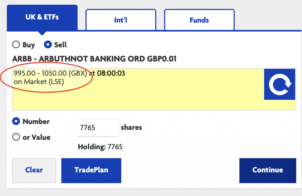 bid-ask spread