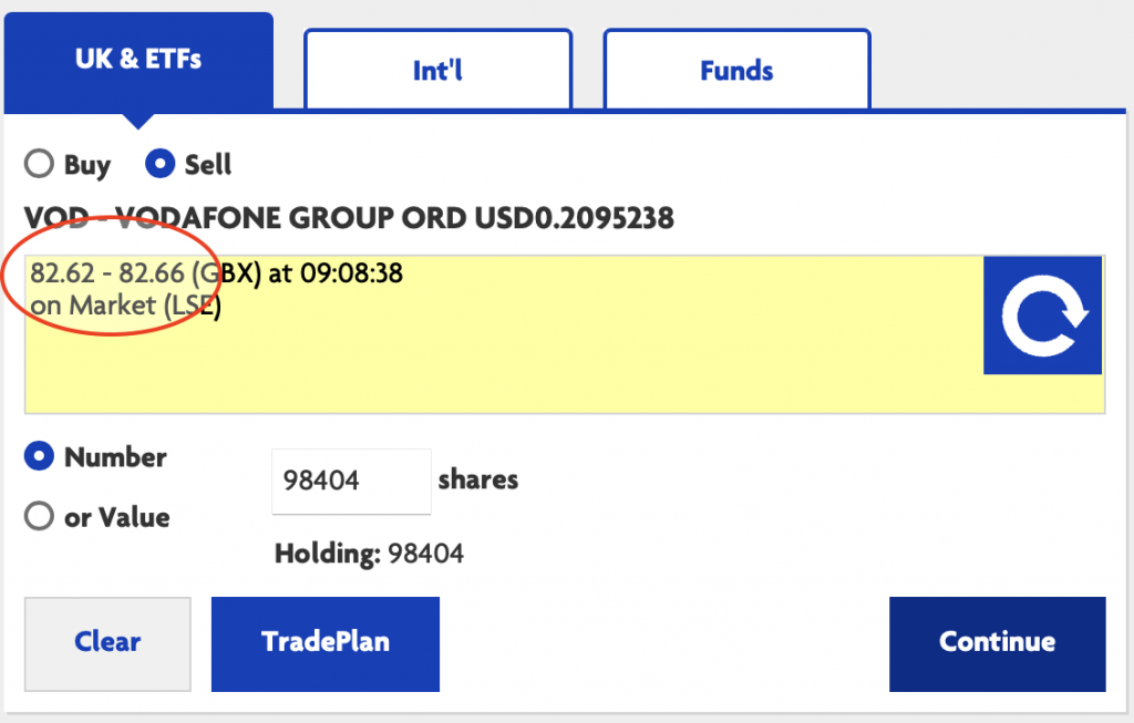 bid-ask spread